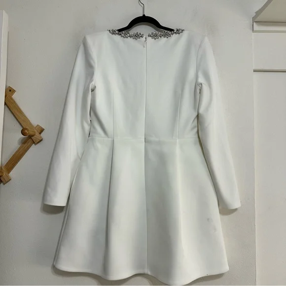 NADINE MERABI Kimberly Rhinestone Mini Dress, Size 12 US - Picture 5 of 9